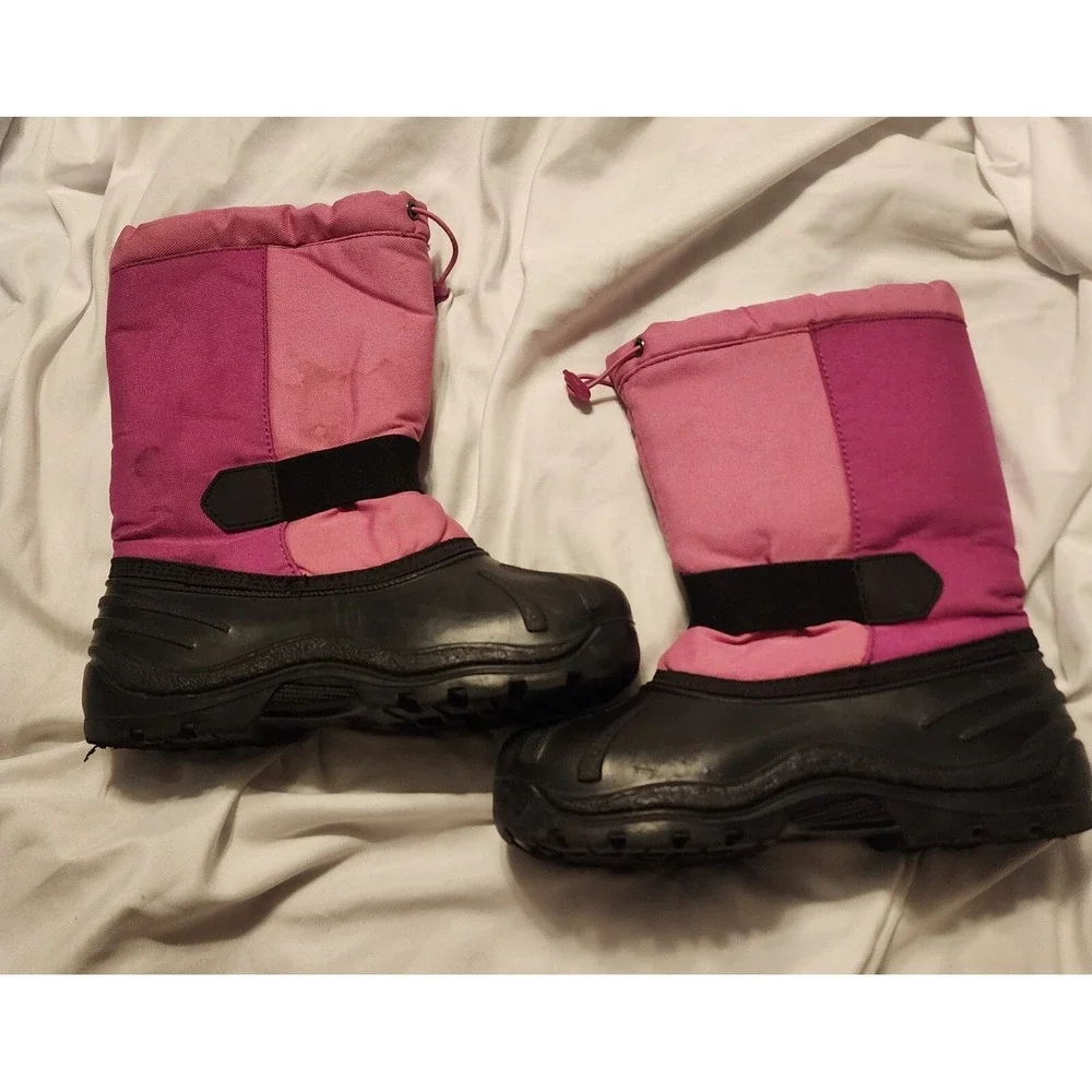 Girls Kamik Pink Snowmobile‎ Winter Snow Boots Youth size 4 Removable Liner